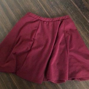 Burgundy skater skirt